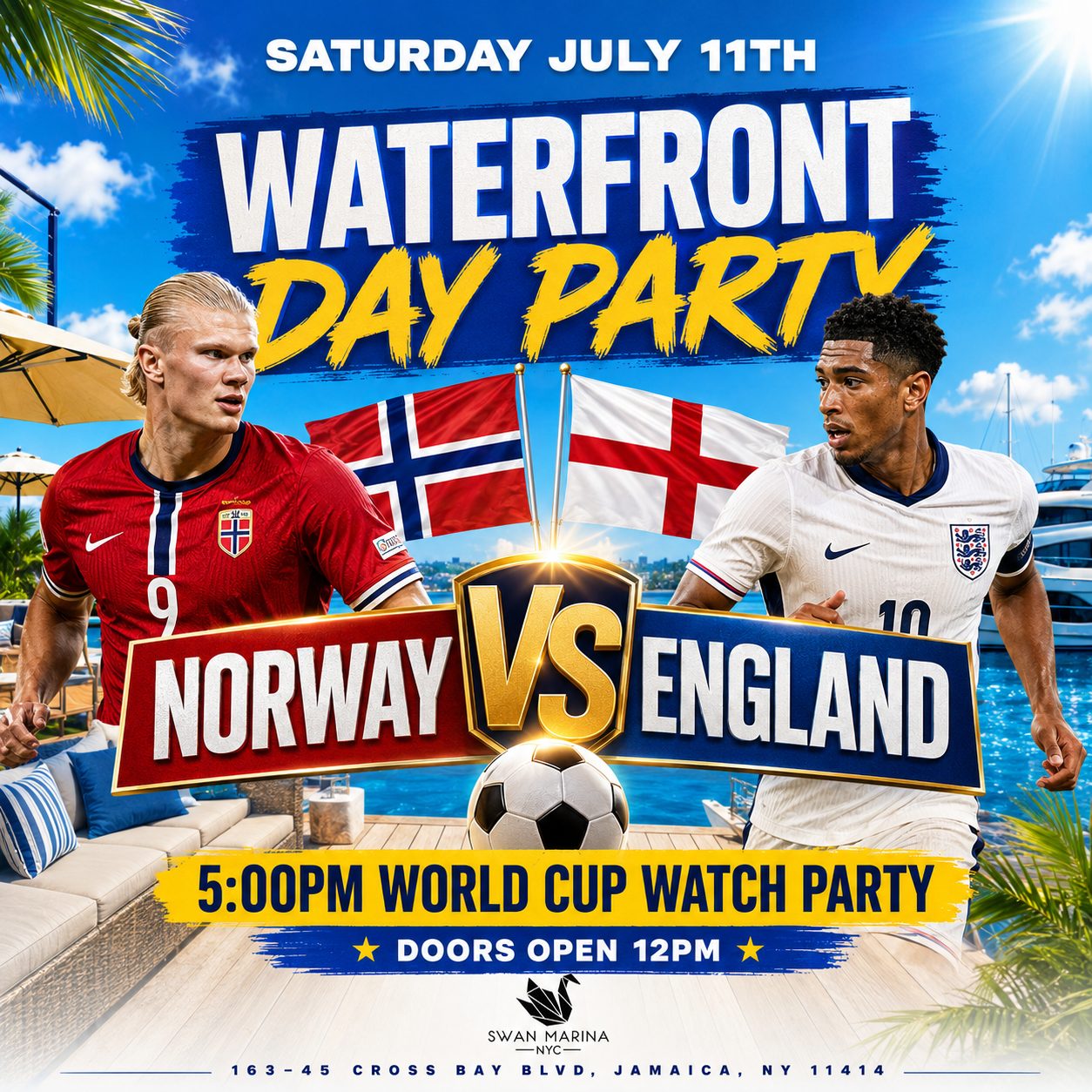World Cup watch party, Saturday July 11, doors at noon